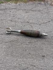 An explosive device found in the parking lot of Billy’s Santa Fe Bar on Sunday was determined to not be equipped with a charge. (COURTESY CCSO)