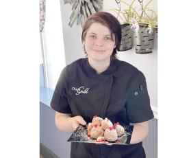 Dixie Grill chef Rebecca Thomas won $20,000 in the Biskies Recipe Contest for her ‘Strawberry Cream Biscuit Bites.’ (COURTESY)