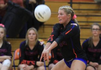 Branford DS Evie Pitts defends a shot against Columbia on Oct. 29. (PAUL BUCHANAN/Special to the Reporter)
