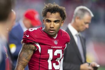 Arizona Cardinals wide receiver Christian Kirk looks on after playing against the Seattle Seahawks on Jan. 9 in Phoenix. (AP File)