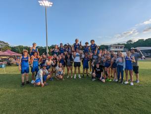 The Branford girls and boys track teams both won District 5-1A titles at Oak Hall on Wednesday. The title was the first for the BHS girls since 2005, while the boys repeated as district champions. (COURTESY)