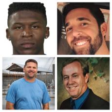 Bruce Johnson (top left, clockwise), Daniel Tillman, Russell Johnson and Frankie Stankunas will be inducted to the Suwannee High School Hall of Fame on Sept. 29.