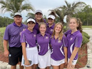 Columbia’s girls golf team combined for a program-best 156 on Tuesday. (JEN CHASTEEN/Special to the Reporter)
