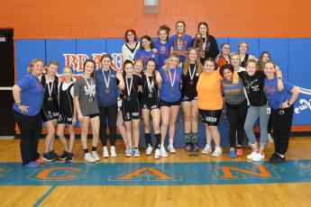 Branford’s girls weightlifting team won the District 7-1A titles in the traditional and Olympic on Wednesday. (PAUL BUCHANAN/Special to the Reporter)