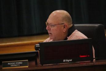Columbia County Commissioner Rocky Ford said the county’s goal should be to gives its employees raises in next year’s budget at the same rate state workers are getting pay increases. (JAMIE WACHTER/Lake City Reporter)