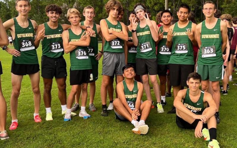 Suwannee's boys cross country team placed second at the Panther Invite hosted by St. John Paul II on Saturday. (COURTESY)