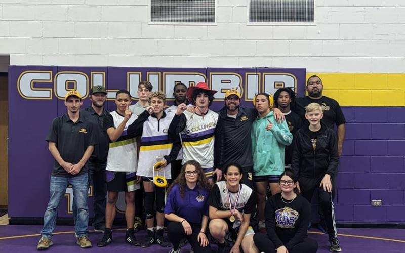 Columbia's wrestling team placed fourth at the Tiger Duals on Saturday. (COURTESY)