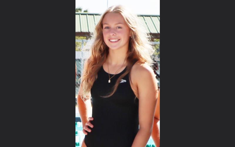 Suwannee’s Ainsleigh Pack is the LCR’s Girls Swimmer of the Year. (COURTESY)