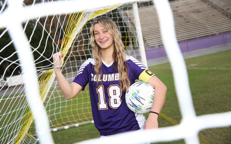 Columbia’s Skyler Ziegaus is the LCR’s Girls Soccer Player of the Year for a third straight season. (MANDI SLOAN/Special to the Reporter)