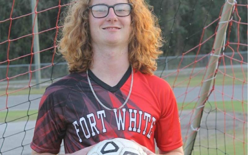 Fort White’s Connor Bass is the LCR’s Boys Soccer Player of the Year. (COURTESY)