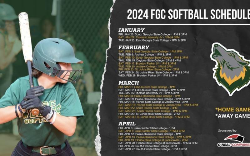 FGC's 2024 softball schedule