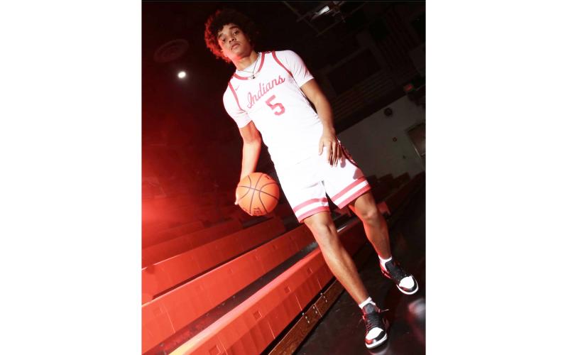Fort White guard Tafari Moe is the LCR’s Boys Basketball Player of the Year. (BREGAY HARRIS/Special to the Reporter)