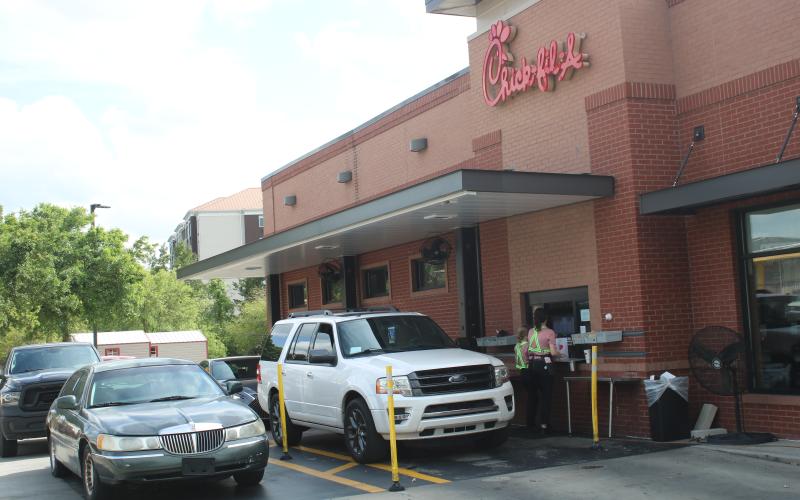 The Lake City Chick-fil-A’s drive-through area will be revamped to become more efficient. (TONY BRITT/Lake City Reporter)