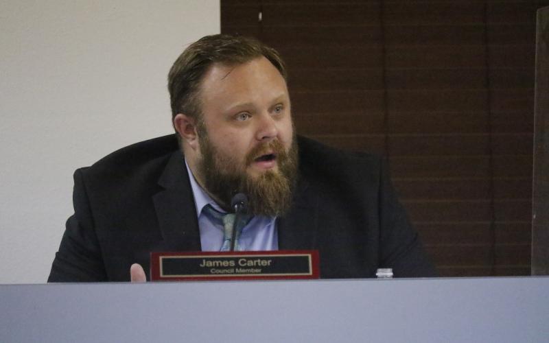 Lake City Councilman James Carter said he believed it was ‘madness’ for the city to pay out more than $202,000 in severance and unused vacation and sick time to former City Manager Paul Dyal after he resigned last October. (JAMIE WACHTER/Lake City Reporter)
