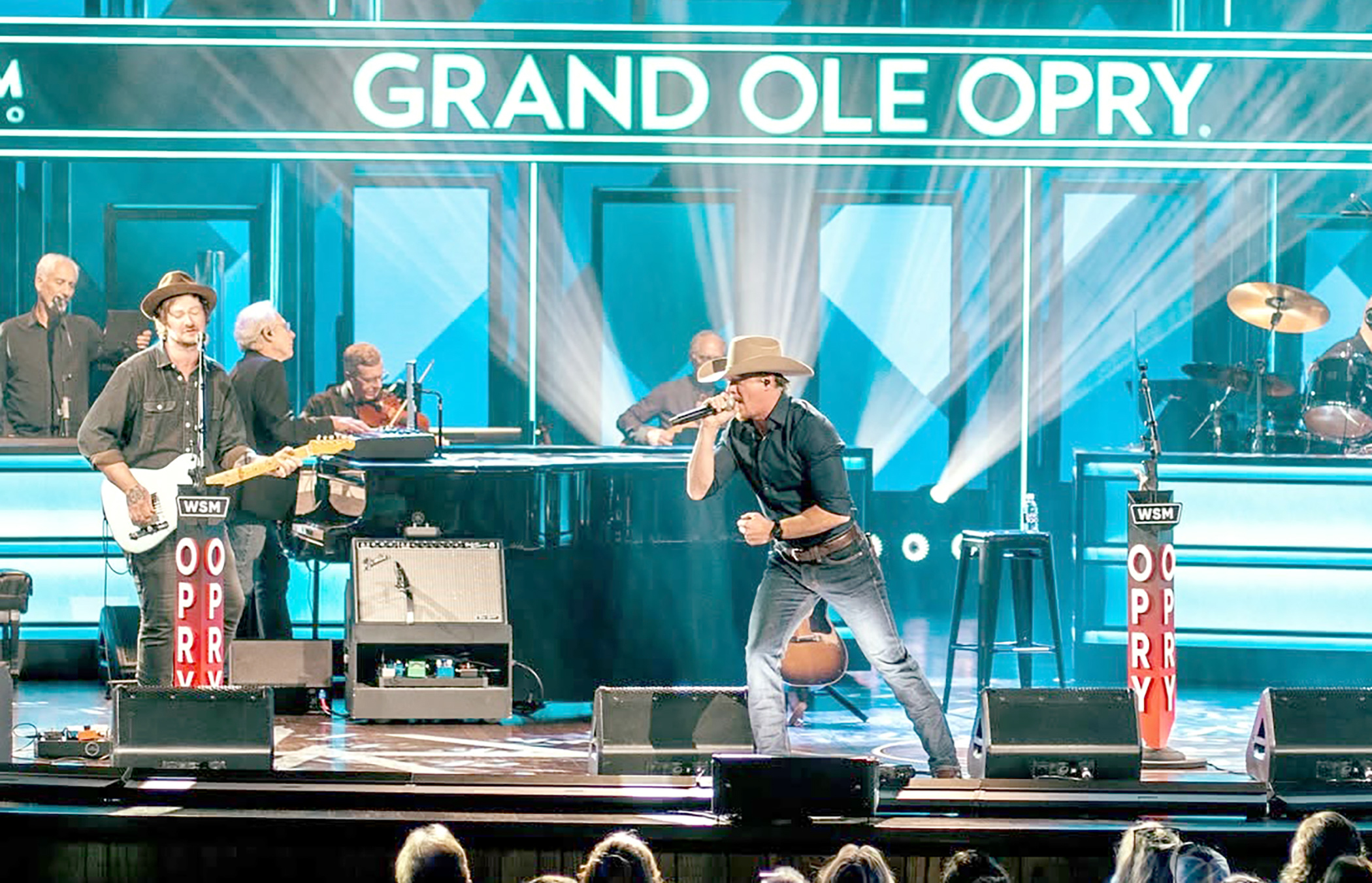 Lake City’s Adam Sanders performed Wednesday night at the Grand Ole Opry in Nashville. It was Sanders’ first time performing at the Opry. (COURTESY)