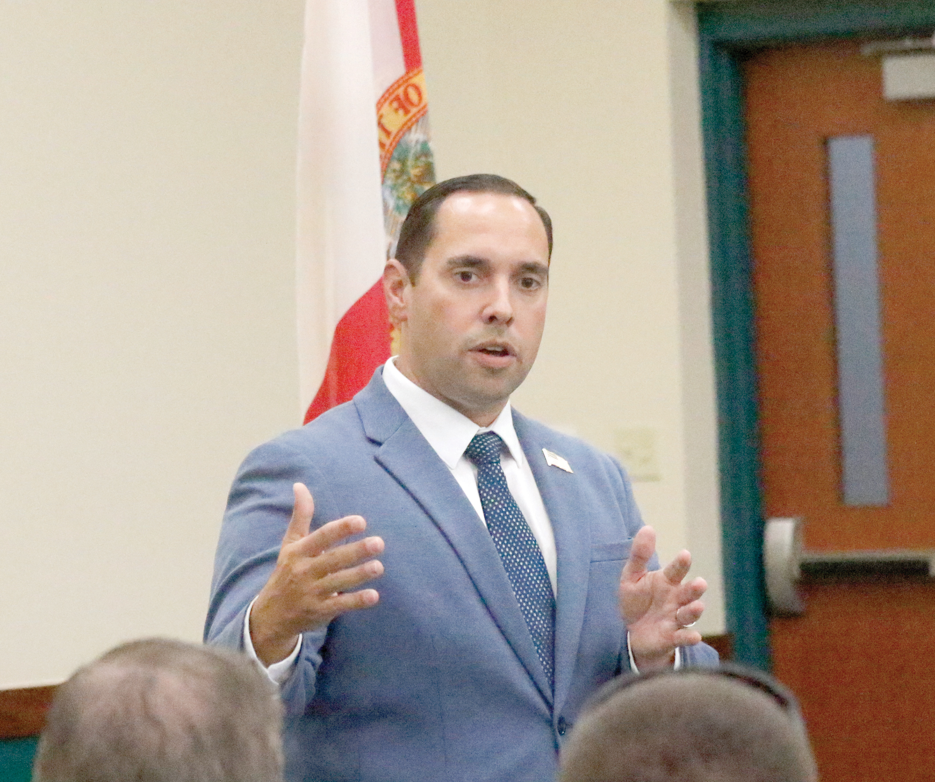 Bryan Avila, a candidate for lieutenant governor, told a group at Florida Gateway College on Tuesday that there are ‘two visions that are on the ballot,’ this November. (JAMIE WACHTER/Lake City Reporter)