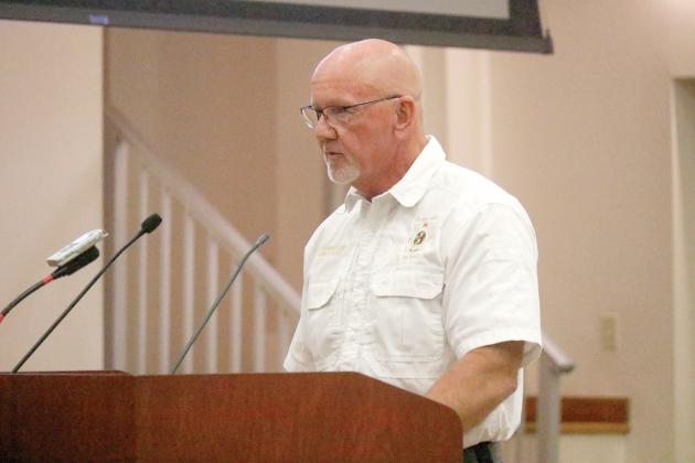 Columbia County Fire Chief Jeff Crawford asked the County Commission to lift the burn ban for at least the next two weeks due to recent rains and forecasts of more coming. (JAMIE WACHTER/Lake City Reporter)