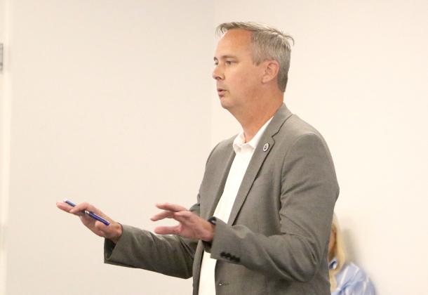 Jay Swisher, Columbia County’s Clerk of Court who lives off of NW Hackney Terrace, said any plans to put traffic onto the small two-lane road should be revisited. (MORGAN MCMULLEN/Lake City Reporter)