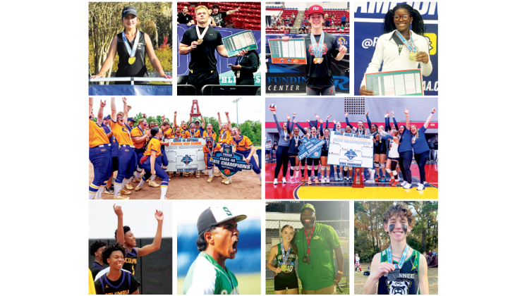 Three area teams and seven individuals won state titles during the 2025-26 school year, while others made deep postseason runs. (FILE PHOTOS)