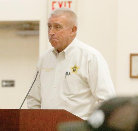 Columbia County Sheriff Wallace Kitchings said he was requesting an increase to his budget to ‘hire the best,’ ‘train the best’ and then to ‘retain’ those officers. (JAMIE WACHTER/Lake City Reporter)