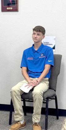 Branford High senior Ayden Humphries will serve as the school’s student ambassador to the Suwannee County School Board for the 2026-27 school year. (COURTESY SUWANNEE COUNTY SCHOOL DISTRICT)