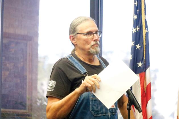 Moses Clepper told the Live Oak City Council that its 4% cost-of-living adjustment for all employees was ‘irresponsible.’ Clepper also said the city should consolidate with Suwannee County. (JAMIE WACHTER/Lake City Reporter)