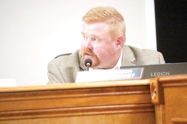 Suwannee County Attorney Adam Morrison told the County Commission that the negotiations with Columbia County would allow the sides to move past the acrimony that has developed. (JAMIE WACHTER/Lake City Reporter)