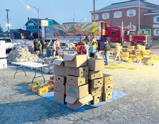 Approximately 400 families received food at the Lake City Police Department’s quarterly food distribution from Farm Share on Sept. 5. (COURTESY LAKE CITY POLICE DEPARTMENT)