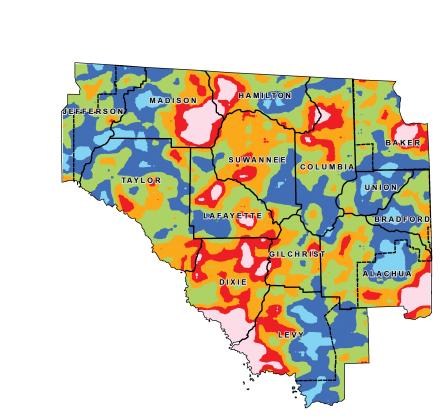 According to the Suwannee River Water Management District, North Florida received less rain than the historical average in September. (COURTESY SUWANNEE RIVER WATER MANAGEMENT DISTRICT)