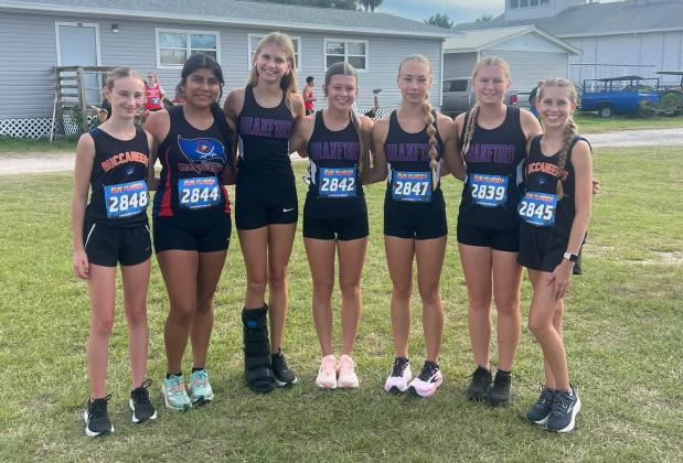 The Branford girls cross country team won the Cedar Key Invite on Thursday. (COURTESY)