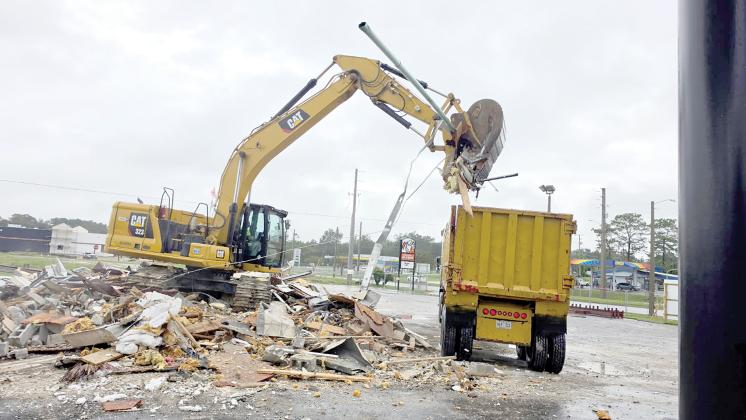 The Little Caesars at the Interstate 75 and State Road 47 interchange has been demolished this week to make through for a new drive-through location for the pizza chain. (COURTESY)