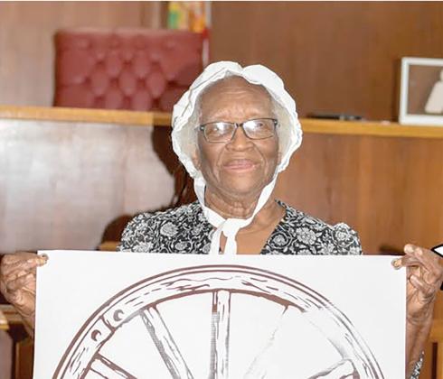 Margarite Jackson was sworn in last week as the Pioneer Day Granny. (COURTESY)