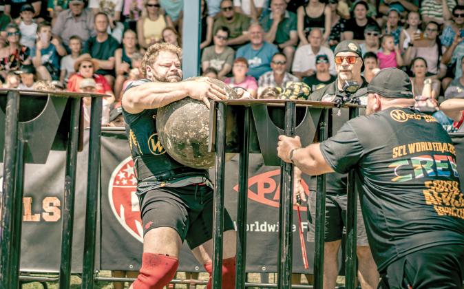 The Atlas stones event is one of the classic events in Strongman Champions League which will be part of Saturday’s event in downtown Lake City. (COURTESY STRONGMAN CHAMPIONS LEAGUE)