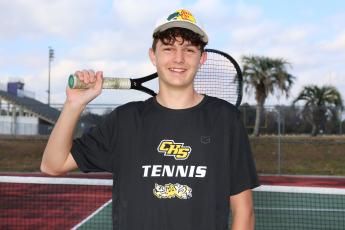 Columbia’s Colten Mitchell is the LCR’s Boys Tennis Player of the Year again. (MANDI SLOAN/Special to the Reporter)
