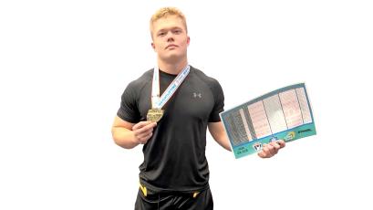 Columbia state champion Garret Shipley is the LCR’s Boys Weightlifter of the Year. (COURTESY)