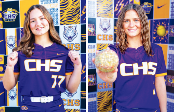 Columbia pitcher Ryleigh Stone (left) and shortstop Alannah Lord (right) are the LCR’s Co-Softball Players of the Year. (COURTESY)