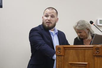 Nick Gerth, a disaster response specialist with IEM, said the transition of emergency management from under the control of the Suwannee County Sheriff’s Office to the county shows a program with a ‘strong foundational base.’ (JAMIE WACHTER/Lake City Reporter)