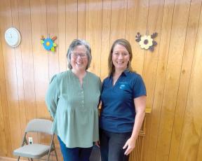 Living Hope Executive Director Natalie Moore (right) is pictured with Keri Spradley during a Wellness Workshop earlier this month. (COURTESY)