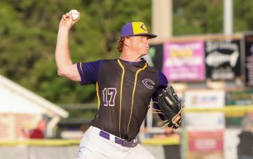 Columbia pitcher Nolan Slaymaker pitches against Mosley during the Region 1-5A quarterfinals on April 24. (FILE)