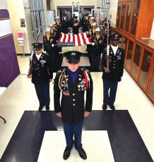 Members of the Columbia High School JROTC participate in last year’s Sept. 11 Memorial March. This year’s event will begin at 8 a.m. (COURTESY COLUMBIA HIGH SCHOOL JROTC)