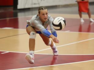 Branford's Kylie Fernandez defends a shot against Fort White on Sept. 22. (PAUL BUCHANAN/Lake City Reporter)