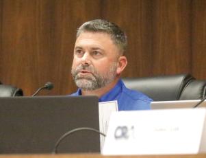 Live Oak Community Redevelopment Agency Chairman Matt Campbell said the proposed lighting improvements for Heritage Square would be step in the ‘positive direction, getting out of the Stone Age way of doing things.’ (JAMIE WACHTER/Lake City Reporter)