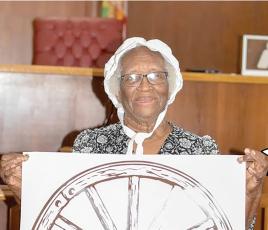 Margarite Jackson was sworn in last week as the Pioneer Day Granny. (COURTESY)