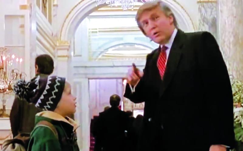 Trump, actor Macaulay Culkin in ‘Home Alone 2.’ (COURTESY)