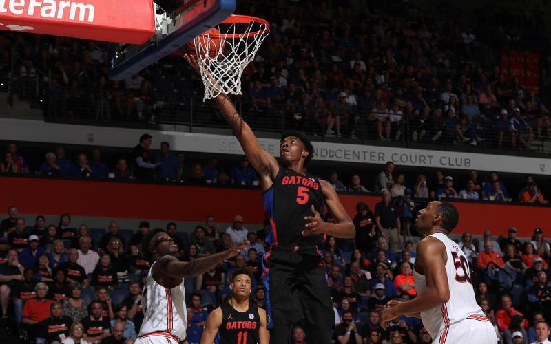 Freshman Omar Payne posted his first career double-double in Florida's win over Auburn on Saturday. (ALEX DE LA OSA/UAA Communications)