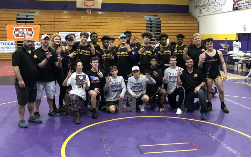 Columbia's wrestling team 3-peated as Tiger Duals champs on Saturday. (JORDAN KROEGER/Lake City Reporter)