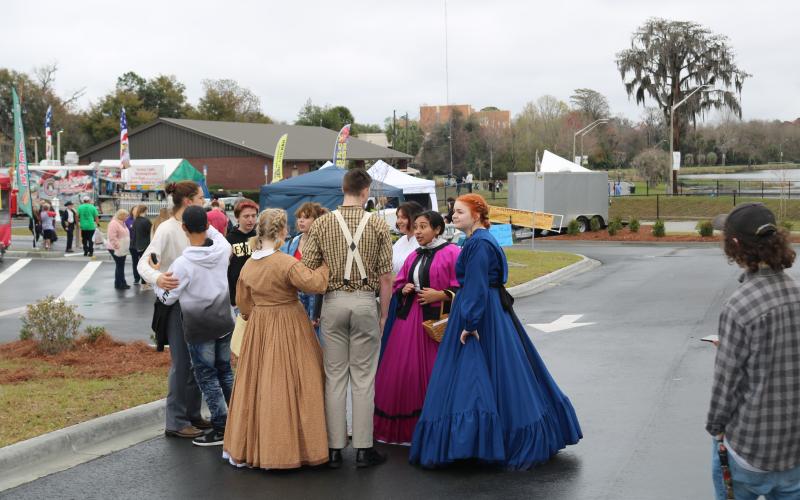 Youngsters in period dress at the Olustee Festival. (TONY BRITT/Lake City Reporter)