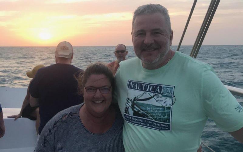 Ovidiu and Sondra Deaconescu are seen aboard ship. (COURTESY)