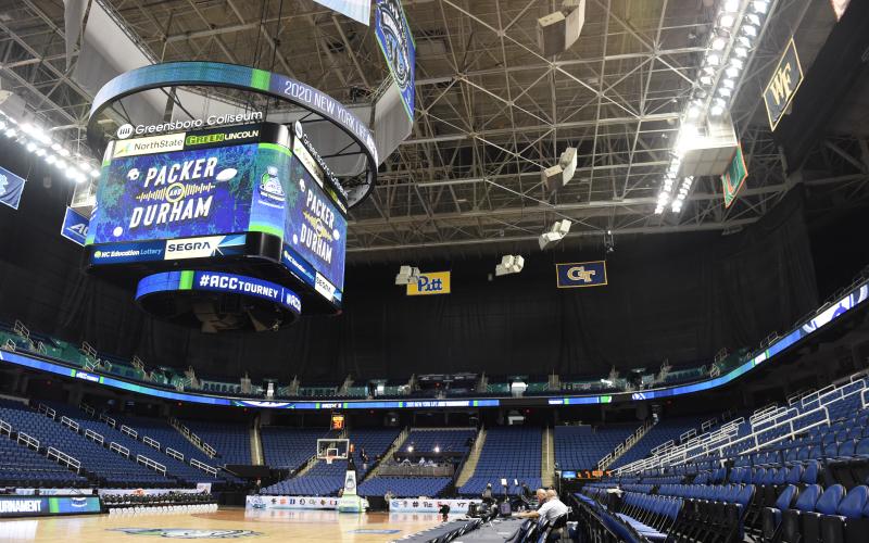 The Greensboro Coliseum where the ACC Tournament was being held. (DENNIS NETT/TNS).