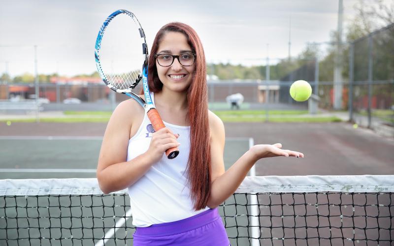 Columbia tennis player Breah Nelson had her senior season cut short due to covid-19. (MANDI SLOAN/Special to the Reporter)